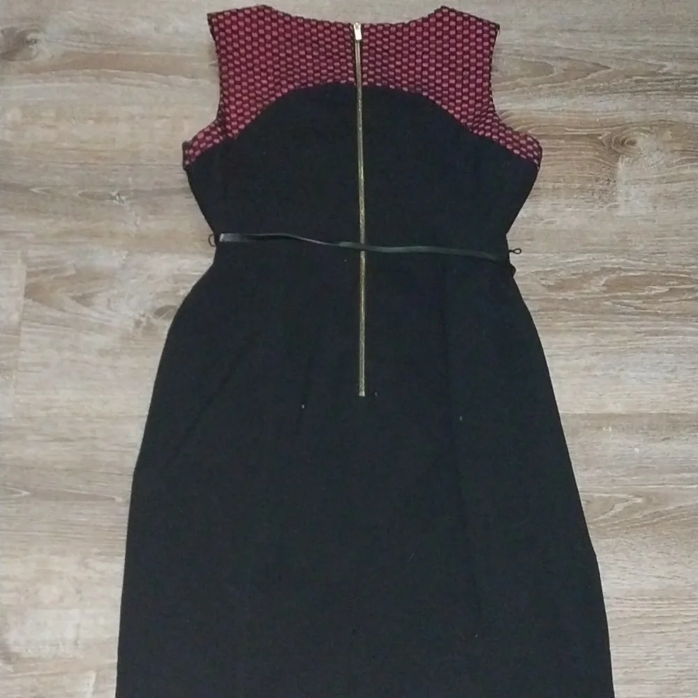 Calvin Klein black and bubblegum pink pencil dress size 14 - Picture 4 of 5